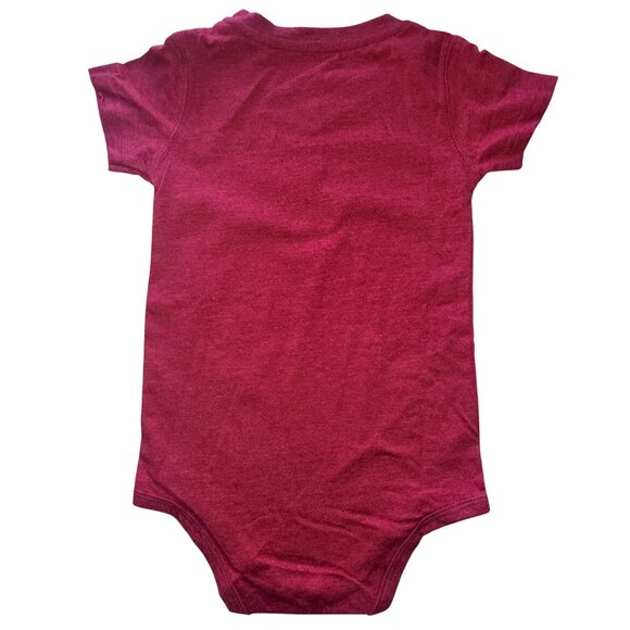 Littlest Prince Couture Baby Bodysuit 24 Months Red Cotton Blend Short Sleeve - Picture 2 of 4